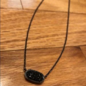 Kendra Scott black druzy necklace